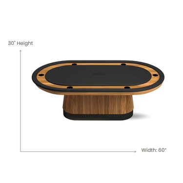 Poker Dining Table Elite Turn, Oval, 84